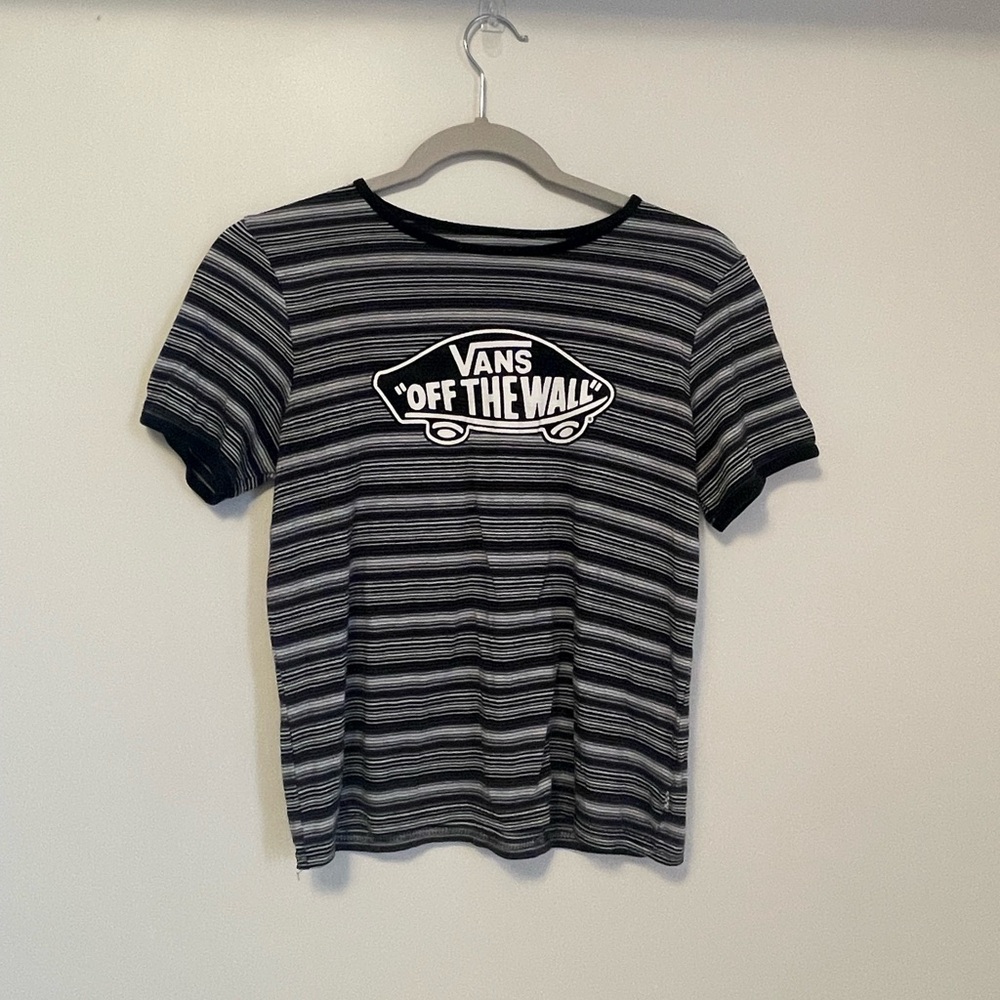 Striped Vans Cropped Tee